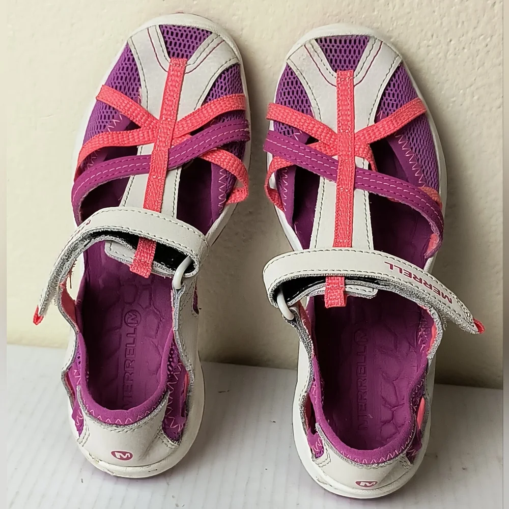 Merrell Dragonfly Sandal Little Girl 3M Purple and Pink Fisherman Water Shoes